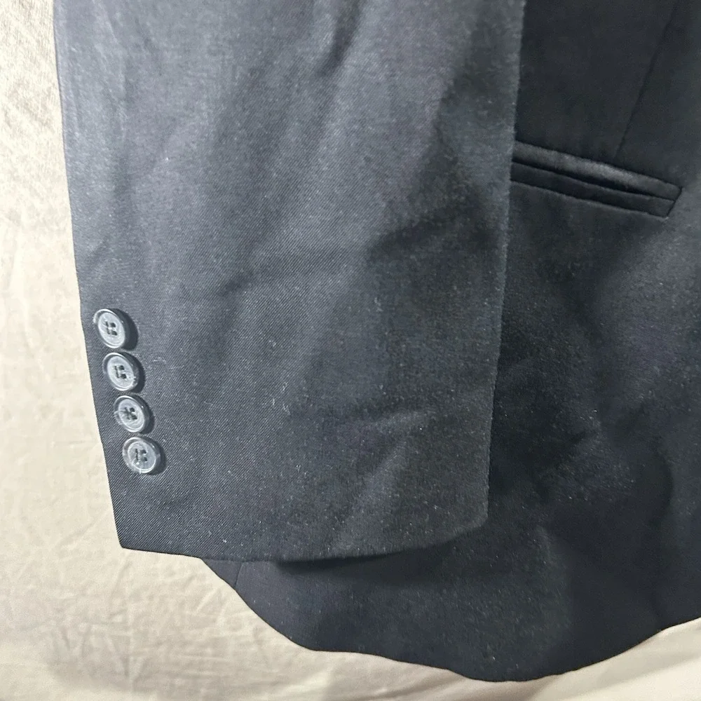 Vintage Nino Cerruti Rue Royale Mens 42R Black Suit Jacket Blazer Tailored USA